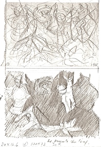 La Gueule du Loup (Dessin automatique & Préparation des écrans)